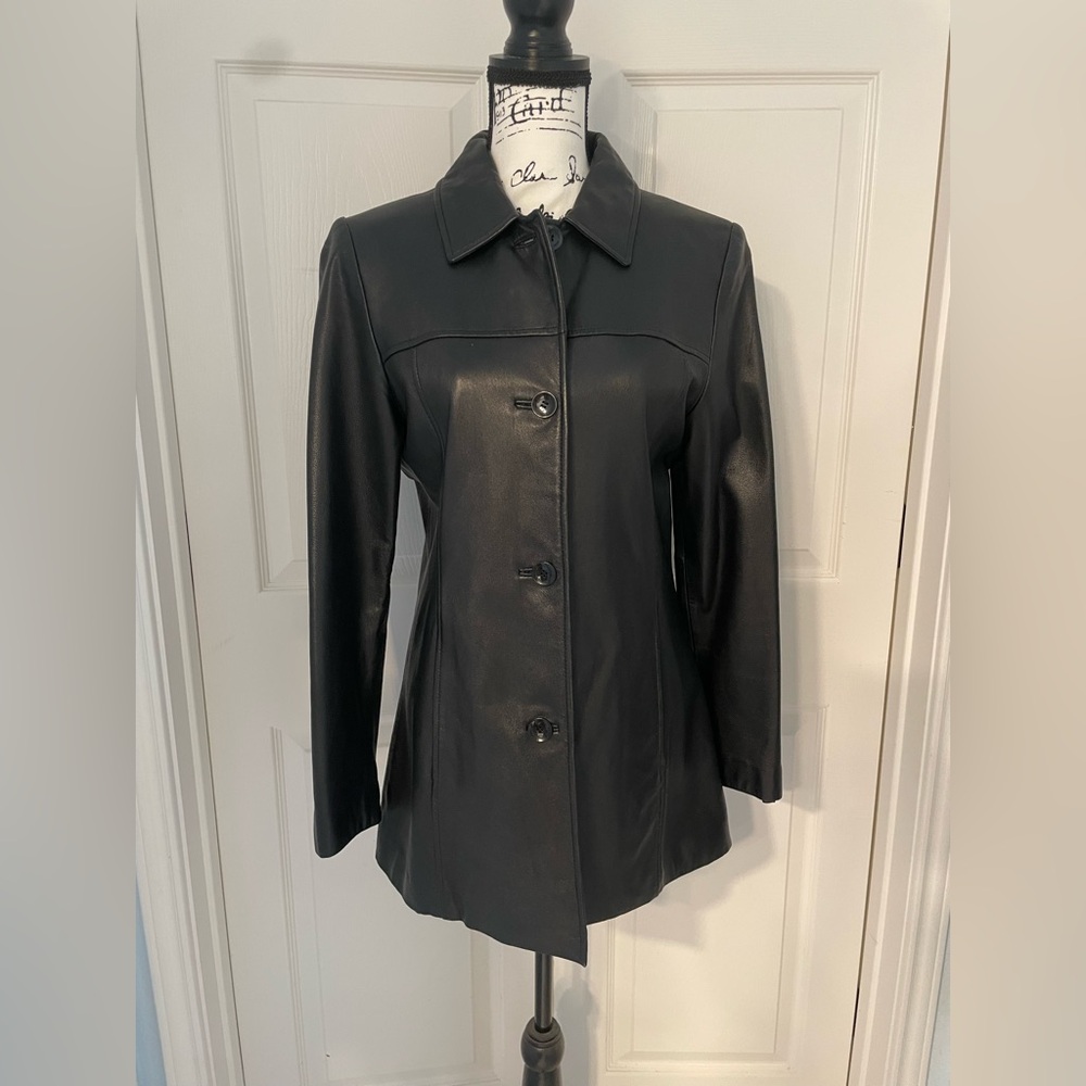 Wilson’s Leather Women’s Black Leather Women's Coat